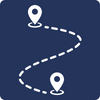 Abstract map route icon